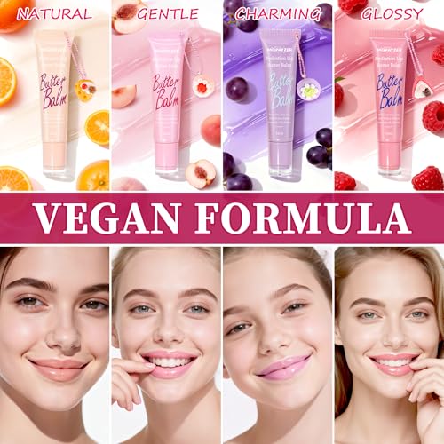 4-Piece High-Shine Lip Gloss Set with Glass Effect