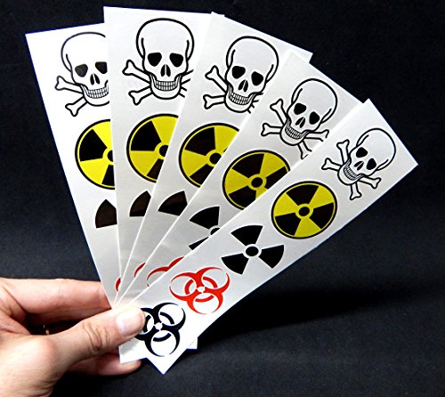Warning Symbol Temporary Tattoos - 25 Pack