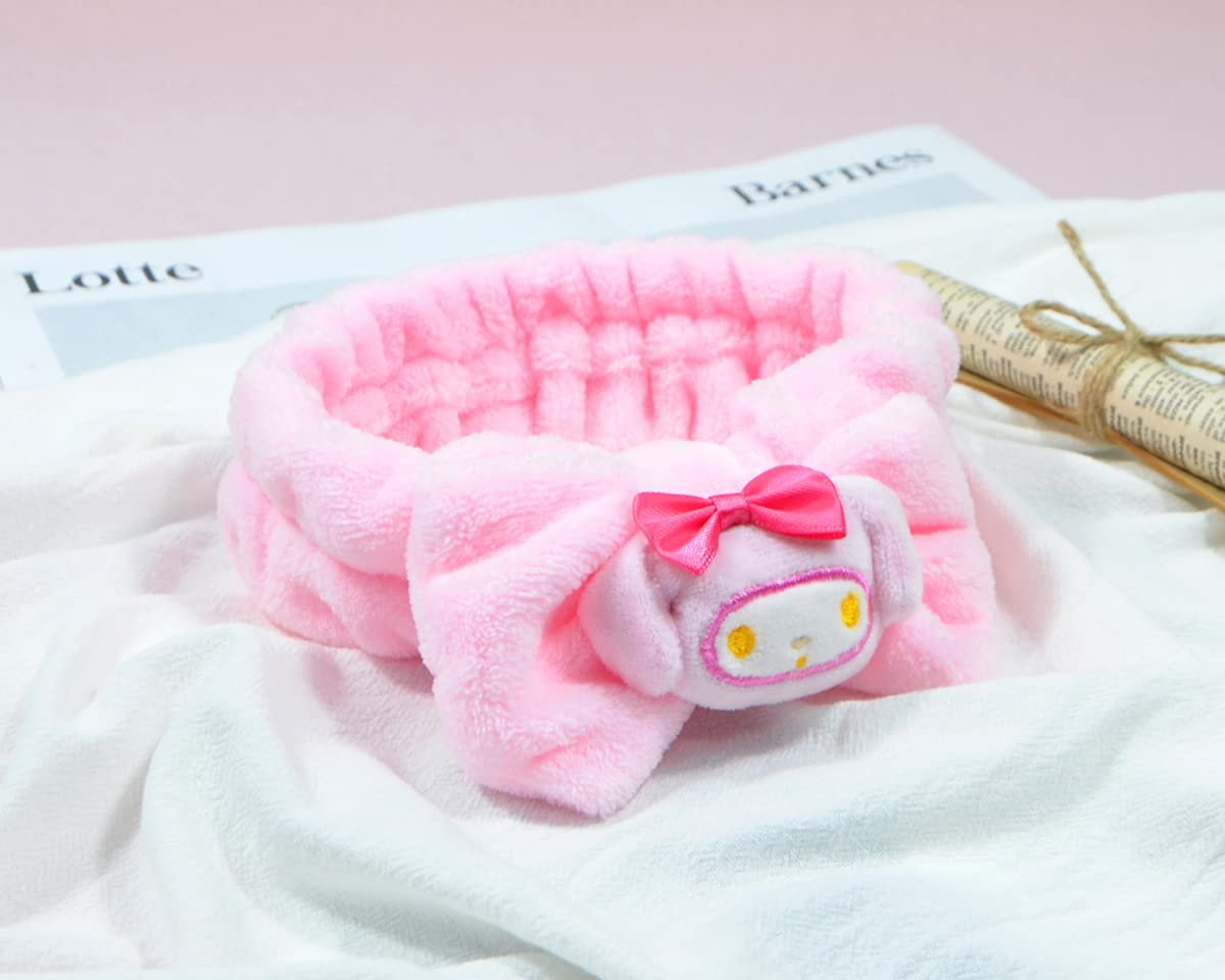 GGJQQDM Kawaii Hairband, Coral Fleece Material, for Washing Face Makeup, SPA Headband for Pajama Parties, Suitable for Girls and Women