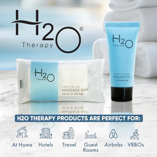 H2O Therapy Hotel Amenities Kit | 100-Piece Set with Shampoo & Soap Bars
