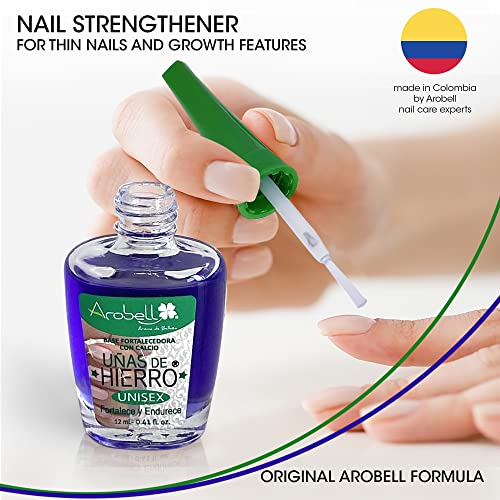Arobell Iron Nail Hardener and Strengthener for Brittle Nails - 0.4 oz