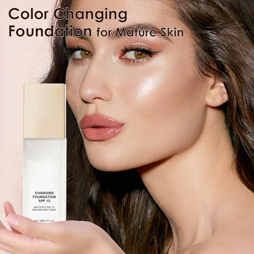 Color Changing Foundation for Mature Skin - Hydrating, Buildable Coverage