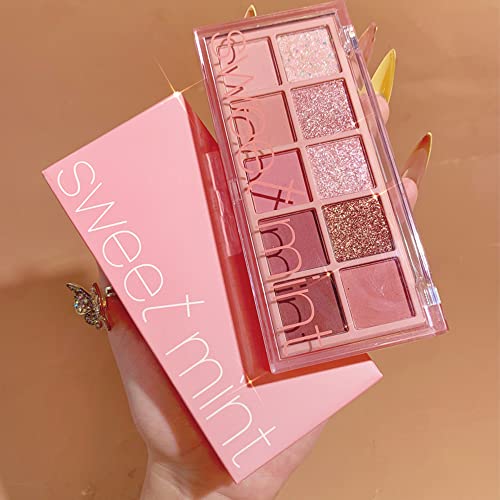 BestLand Matte Nudes Eye Shadow Palette - Ultra Pigmented Blendable and Long-Lasting Matte, Shimmer, and Metallic Finishes Eyeshadow with Brush - Eye Makeup for Smok, Natural and Bold Looks (Rosy)