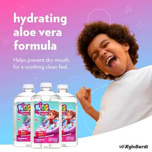 Xyloburst Oral Rinse Kids Mouthwash - Natural Xylitol Mouthwash, Fluoride Free Mouth Rinse with Aloe Vera, Alcohol Free, 16 fl oz