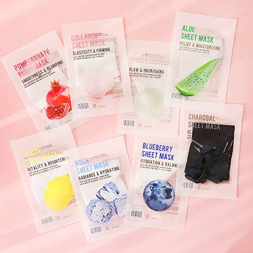 EUNYUL [PACK OF 18] Sheet Mask Bundle Pack 18 types (Purity Sheet Mask 8 types & Natural Sheet Mask 10 types)