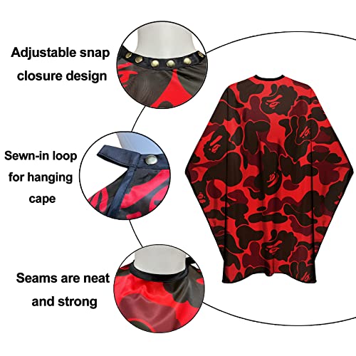 Professional Barber Cape with Snaps 63" × 56" Waterproof