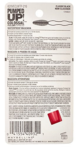 Maybelline Volum' Express Colossal Waterproof Mascara, Black