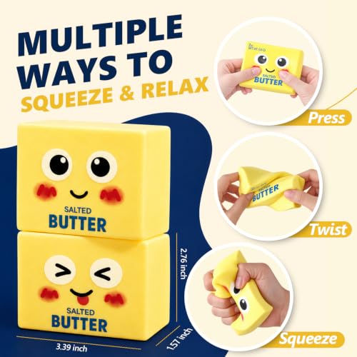 CKXMHM Smiley Butter Squishy Stress Relief Toy - Slow Rebound Squeeze Toy