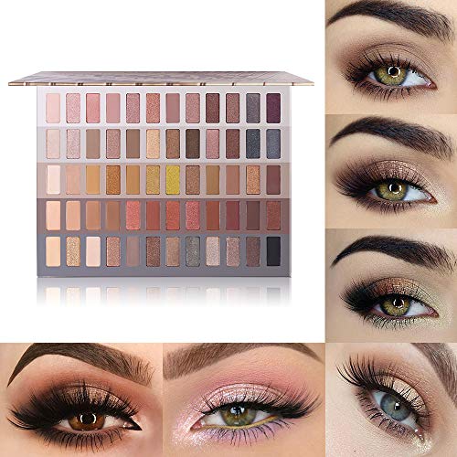 UCANBE 60-Color Neutral Eyeshadow Palette - Matte & Shimmer