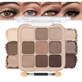 9-Color Neutral Eyeshadow Palette - Matte & Shimmer