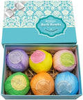 Bellisso 6 Pack XXL Bath Bombs with Natural Dead Sea Salt & Essential Oils - 4.1 oz Each Gift Set