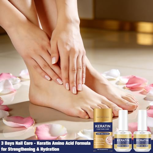 Keratin Nail Care Oil - 2pcs Moisturizing Treatment with Aloe Vera & Lavender