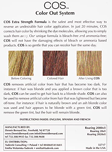 POWERTOOLS COS Color Out System Hair Color Remover - Ammonia-Free, Safe for Semi & Permanent Hair Color