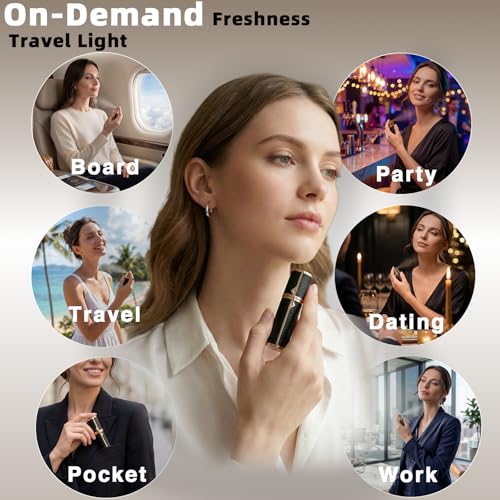 EZEJIAO 2-Pack 5ml Refillable Travel Perfume Atomizer - Leak-Proof & TSA Approved