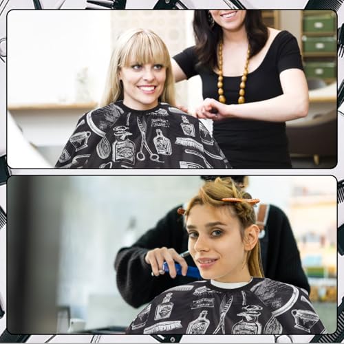 Professional Hair Cutting Cape with Neck Duster Brush - Large Size