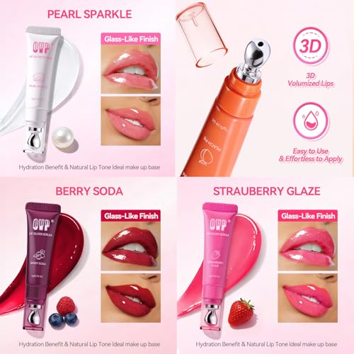 Brightening Lip Serum Set – Hydrating Glossy Plumping Tint (3 Pack)
