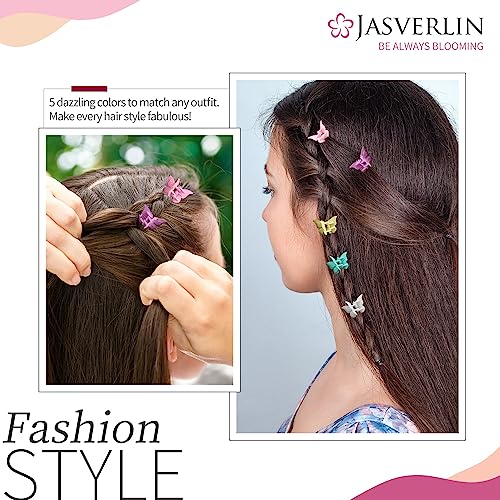 Baby Color Butterfly Hair Clips Set - 50 Mini Claw Hair Accessories, Y2K Trend
