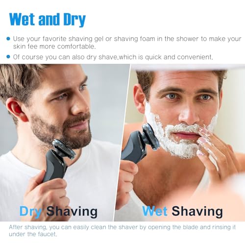SH50 Replacement Blades Compatible with Philips Aquatec Shaver, 5000 Shavers Series, 6-pc Blades with Retaining Rings