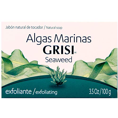 Grisi Seaweed Soap, Cleansing and Exfoliating with Seaweed for Unclogged Pores, Stimulated Circulation, Toxin Elimination and Firming Benefits, 6-Pack of 3.5 Oz Each, 6 Soaps