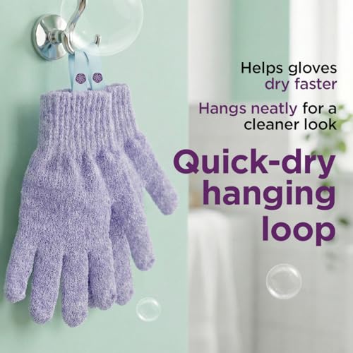 LoveBeing Exfoliating Gloves, 2 Pair Body Scrubber for Shower