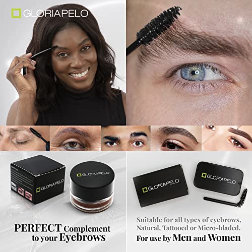 Eyebrow Gel & Pomade Set - Brow Soap Kit with Spoolie, Waterproof