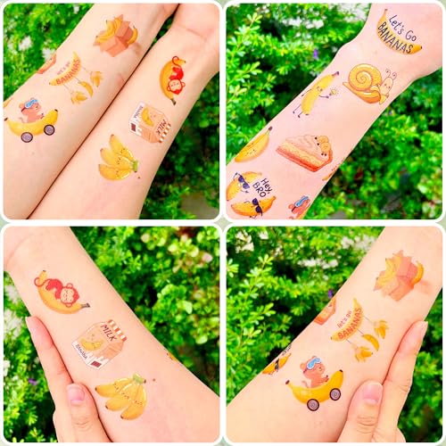 96 Banana Temporary Tattoos - Party Favors & Stickers