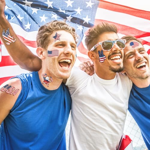 240 Pcs 4th of July Temporary Tattoos for Kids - Waterproof, Safe