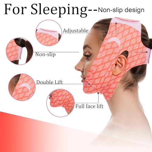 V Line Face Lifting Mask - Double Chin Reducer & Jawline Tightening Strap