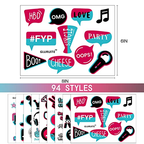 Music Temporary Tattoos Stickers 94 Styles - Kids Party Favors