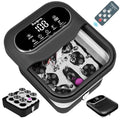 Electric Foot Spa Massager with Heat & Remote Control - 24 Shiatsu Balls