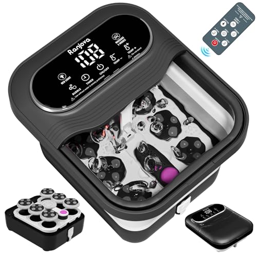 Electric Foot Spa Massager with Heat & Remote Control - 24 Shiatsu Balls