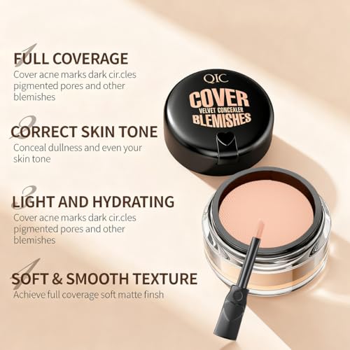 QIC Pot Concealer Full Coverage - Waterproof Under Eye
