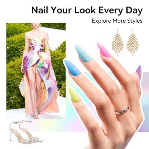 Rainbow Pastel Nail Polish Set - 6 Quick Dry Colors