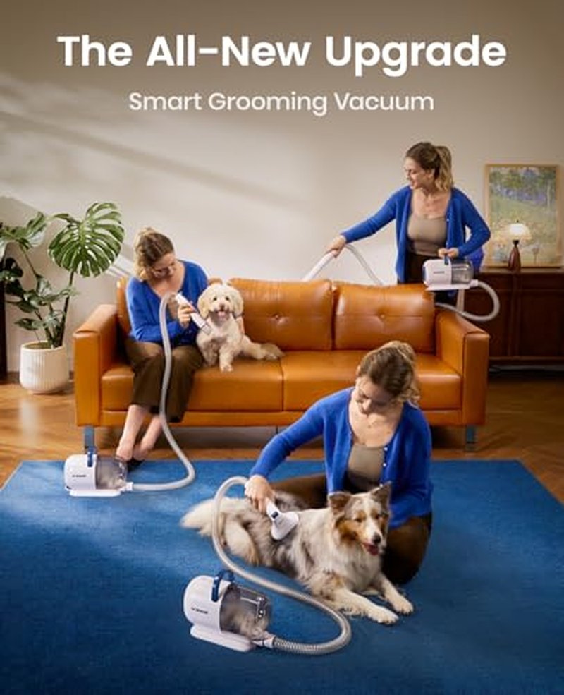 oneisall Dog Grooming Vacuum - 15000Pa Suction & Clippers