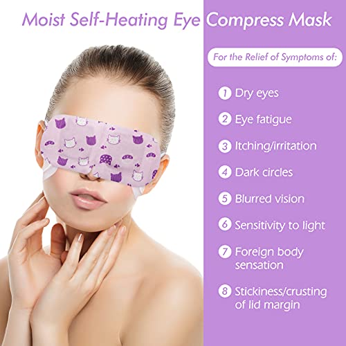 Jekeno Steam Eye Mask Heated – 16 Packs Lavender Self-Heating Warm Compress