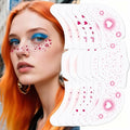 Heart Glitter Freckles Temporary Tattoos - Waterproof Valentine's Day Set