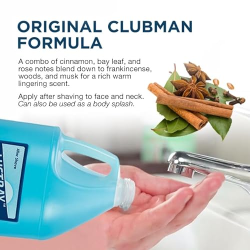 Clubman Lustray Blue Spice After Shave Lotion ? Refreshing & Cooling Aftershave for Men, Soothing Barber Formula, 1 Gallon, 3.8L
