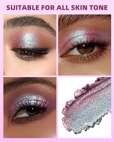 Duochrome Plum Blue Glitter Eyeshadow Palette
