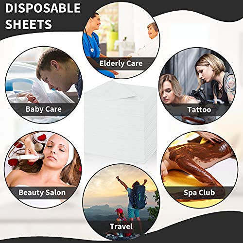 Disposable Massage Table Sheets - 100 Pack Waterproof Oil-Proof Spa Covers