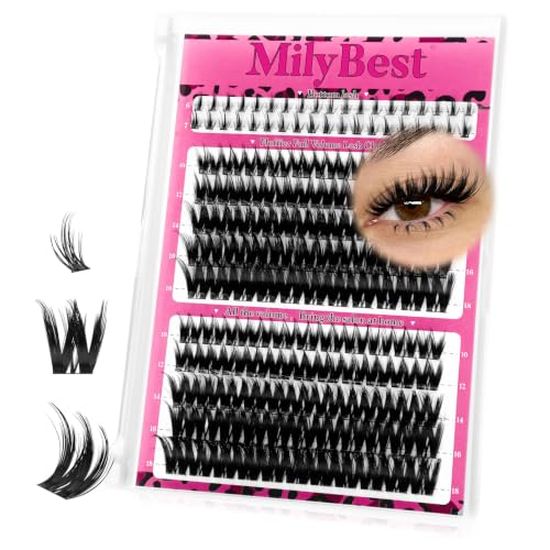 MilyBest Flora Lash Clusters with Spikes (Lashes Only) 10-18mm D-Curl - Natural Wispy to Fairy Glam