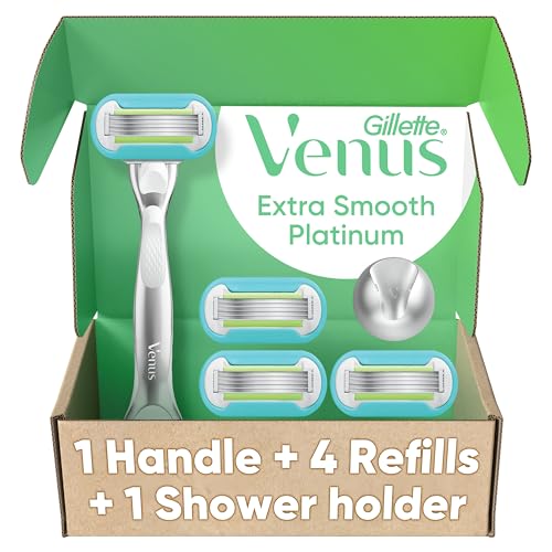 Gillette Venus Razor for Women with 5-Blade Refills & Metal Handle