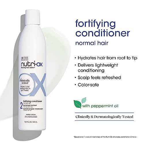 NUTRI-OX Fortifying Conditioner Normal for Thinning Hair | Thicker, Fuller-Looking Hair | Clinically & Dermatologically Tested | Peppermint | Color-Safe