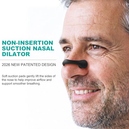 Suction Nasal Dilators - Reusable Nose Strips for Better Breathing