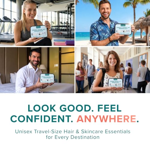 TREKTOTE Unisex Travel Essentials Kit 1 Pack - Complete Toiletry Set