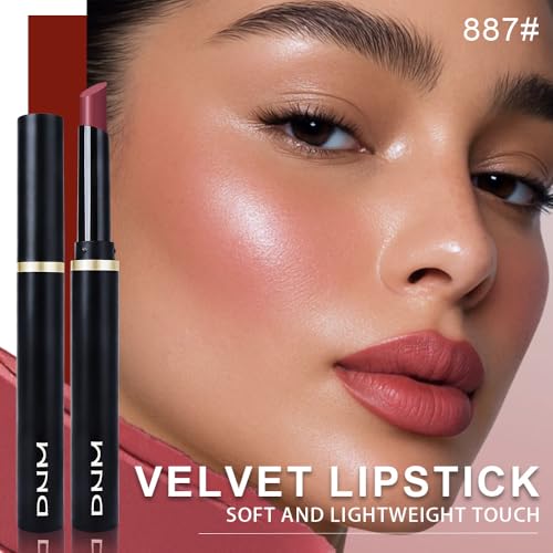 AMY'S DIARY Dusty Pink Velvet Matte Lipstick #887 - Hydrating Long Lasting Waterproof Lip Color for Women