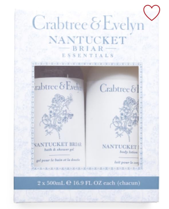 Crabtree & Evelyn Nantucket Briar Body Lotion & Shower Gel Set 16.9 oz