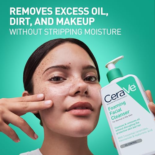 CeraVe Foaming Facial Cleanser for Oily Skin, 16 oz