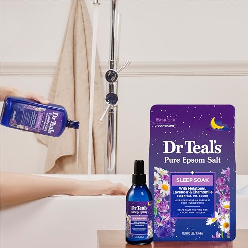 Foaming Bath with Pure Epsom Salt & Melatonin Sleep Soak - 34 fl oz