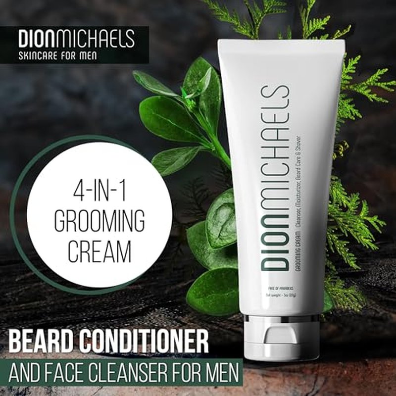 4-in-1 Grooming and Shave Cream for Men - Shaving Cream, Facial Cleanser, Beard Care and Moisturizer - Beard Softener for Men - Hydrating Men's Shaving Creams For All Skin Types, 3oz