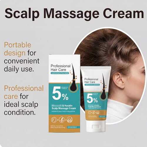 5% Hair Growth Scalp Massage Cream for Men & Women – Strengthens Roots, Promotes Regrowth